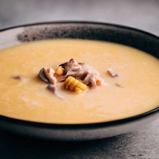 Mustard Chanterelle Corn Soup